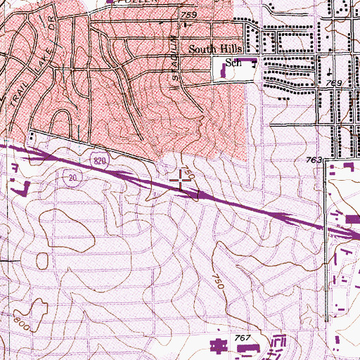 Topographic Map of Beth Yeshua Jewish Congregation Synagogue, TX