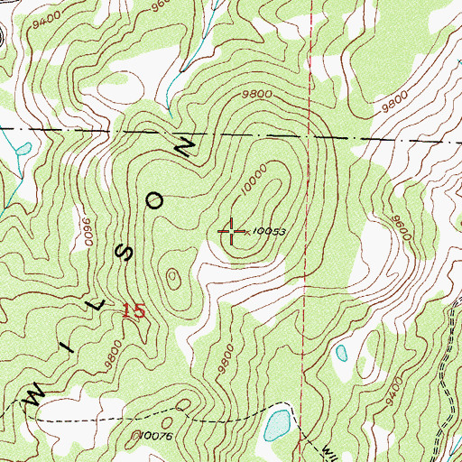 Topographic Map of Wilson Mesa, CO