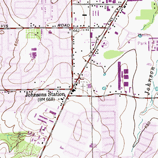 Topographic Map of Advent Lutheran Church, TX