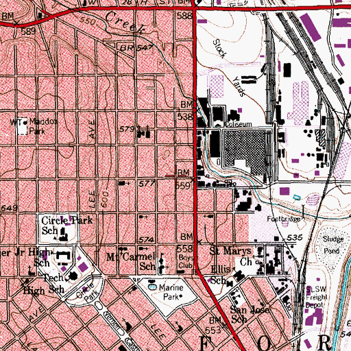 Topographic Map of Cristo Rompio Las Cadenas Mision Lutheran Church, TX