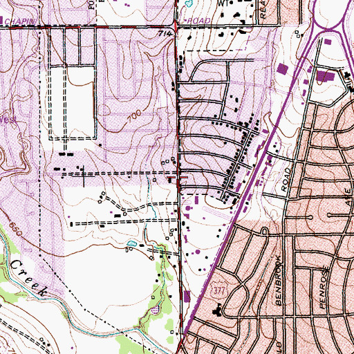 Topographic Map of Redeemer Lutheran Church, TX