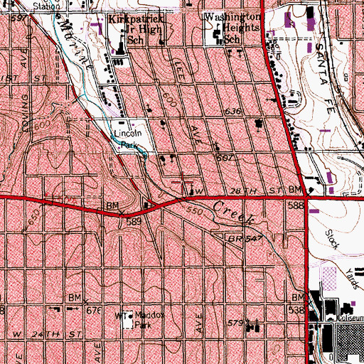 Topographic Map of Benson Chapel Methodist Church, TX