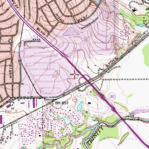 Topographic Map of Bethel United Methodist Church, TX