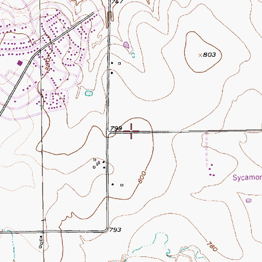 Topographic Map of Christ United Methodist Church, TX