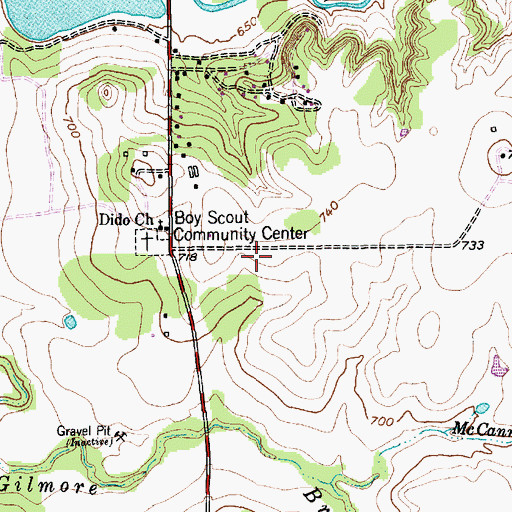 Topographic Map of Dido Methodist Church, TX