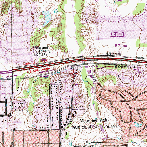Topographic Map of Eastern Hills United Methodist Church, TX