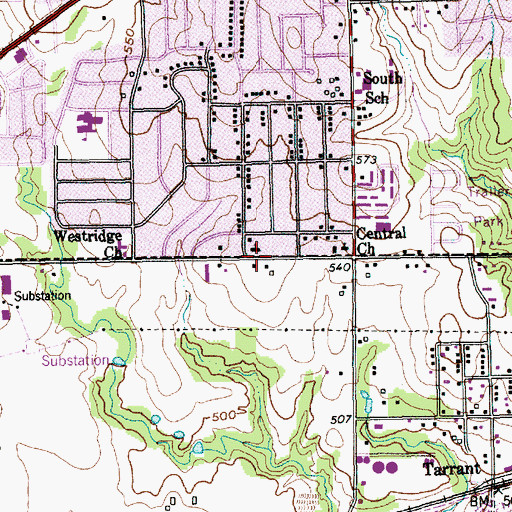 Topographic Map of First Tongan United Methodist Church, TX
