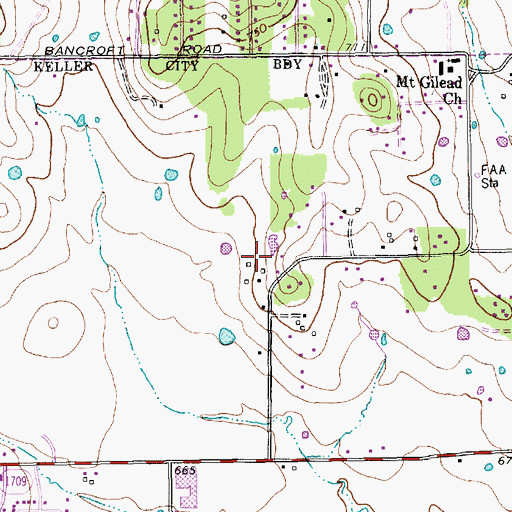 Topographic Map of First United Methodist Church of Keller, TX