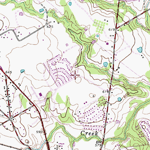 Topographic Map of First United Methodist Church of Mansfield, TX