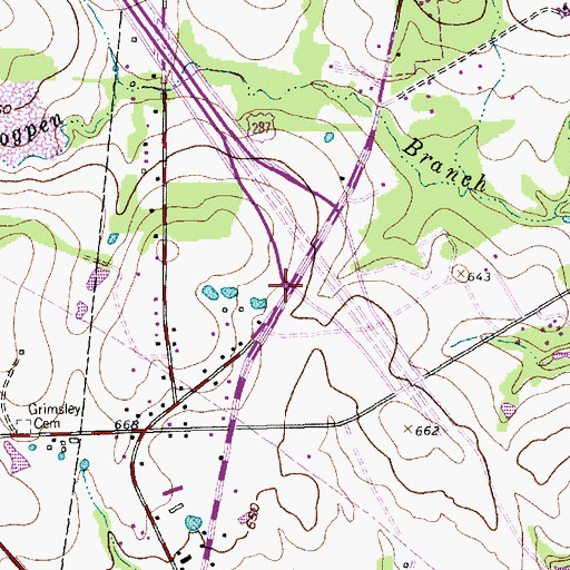 Topographic Map of First Church of the Nazarene, TX