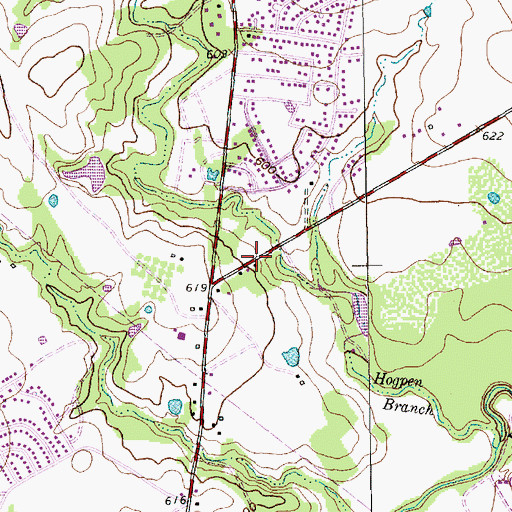 Topographic Map of Saint Gregorys Episcopal Church, TX
