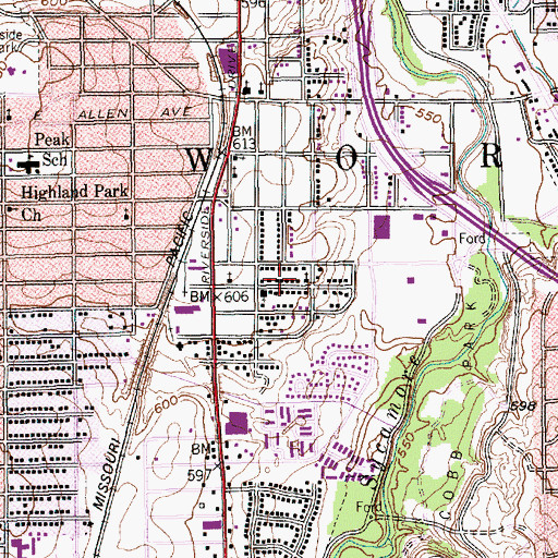 Topographic Map of Friendly Temple Church of God in Christ, TX