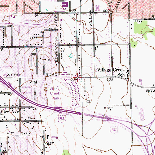 Topographic Map of Golden Gate Church of God in Christ, TX