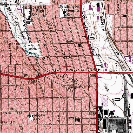 Topographic Map of Gospel Chapel Church of God in Christ, TX