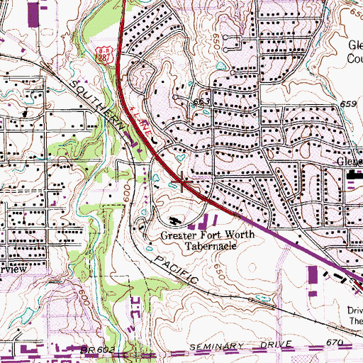 Topographic Map of Gospel Kingdom Church of God in Christ, TX