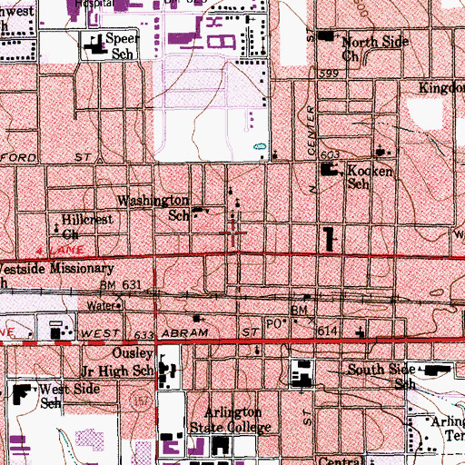 Topographic Map of Greater New Hope Church of God in Christ, TX