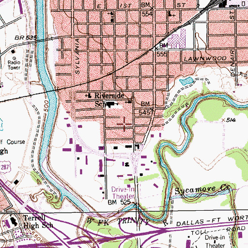Topographic Map of Jerusalem Temple Family Church of God in Christ, TX
