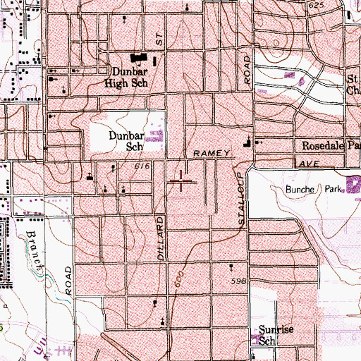 Topographic Map of Morning Star Church of God in Christ, TX