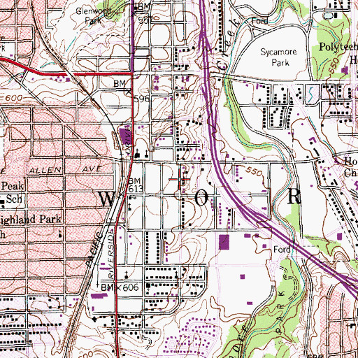 Topographic Map of New Life Church of God in Christ, TX
