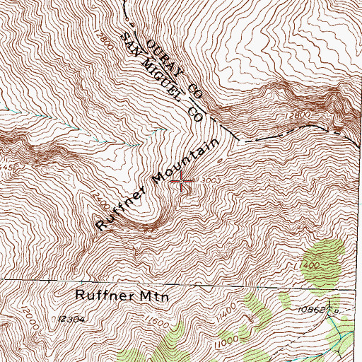 Topographic Map of Ruffner Mountain, CO