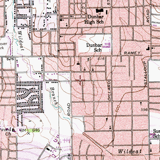 Topographic Map of Power of God Church of God in Christ, TX