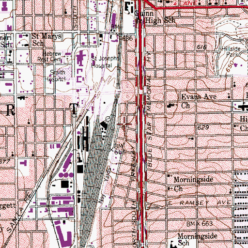 Topographic Map of Saint Chapel Church of God in Christ, TX
