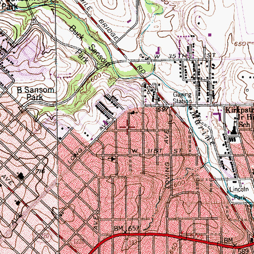 Topographic Map of Saint Mary Church of God in Christ, TX