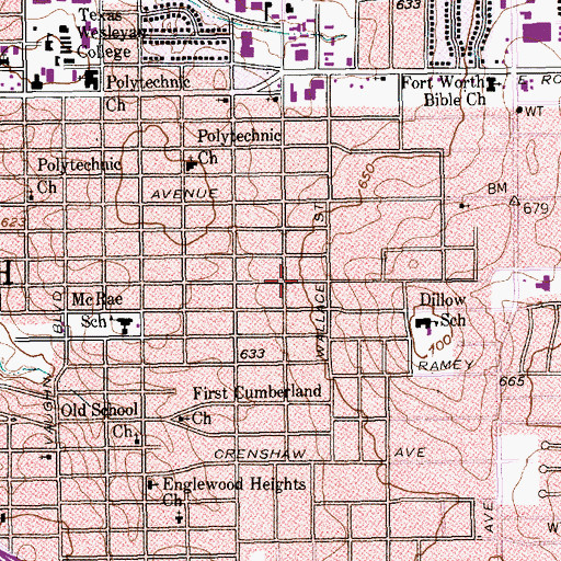 Topographic Map of Samaritan Church of God, TX