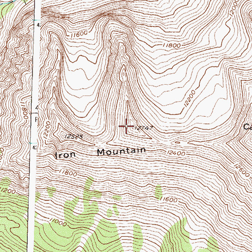 Topographic Map of Iron Mountain, CO