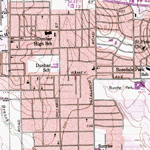 Topographic Map of Turners Chapel Church of God in Christ, TX