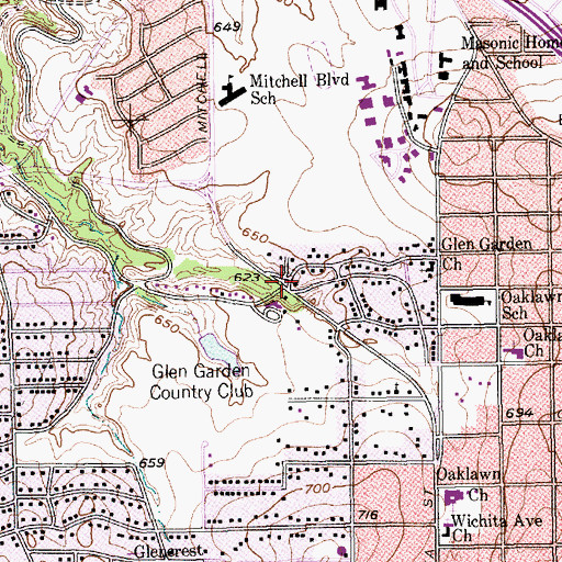 Topographic Map of Saint Timothys Episcopal Church, TX