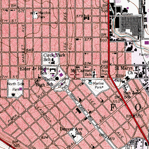 Topographic Map of Greek Orthodox Church of Saint Demetrios, TX