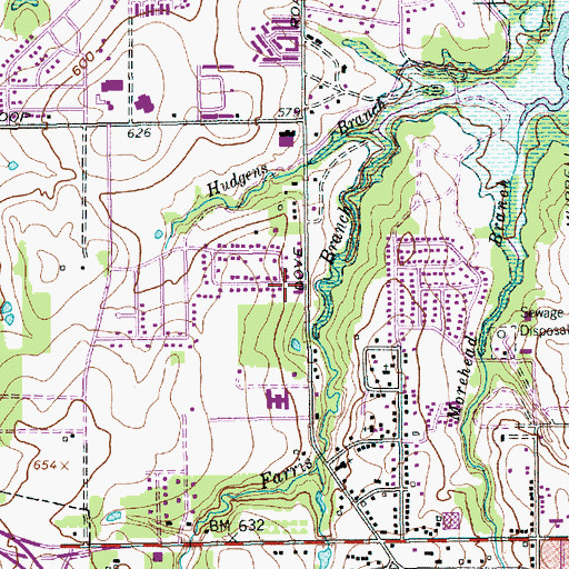 Topographic Map of Church of God, TX