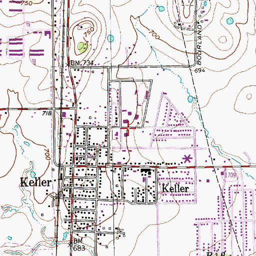 Topographic Map of Church of God, TX