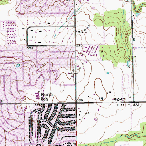 Topographic Map of Church of God of Prophecy, TX