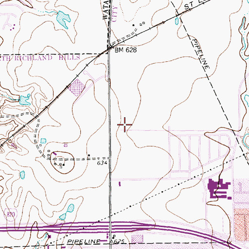 Topographic Map of Church of God of Prophecy, TX