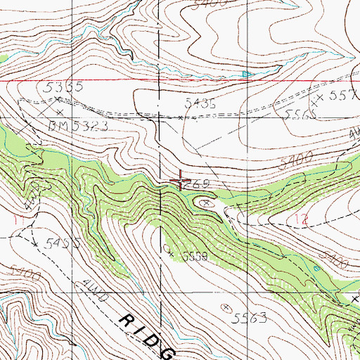 Topographic Map of Brush Canyon, AZ