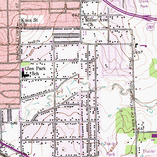 Topographic Map of Arising Church of God in Christ, TX