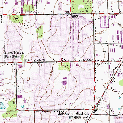 Topographic Map of First Church of Christ Scientist in Arlington, TX