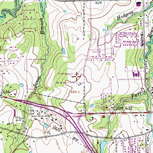 Topographic Map of Grapevine Church of Christ, TX