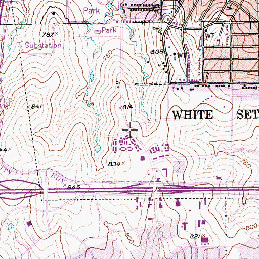 Topographic Map of Las Vegas Trail Church of Christ, TX