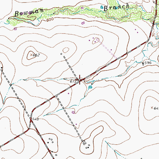 Topographic Map of North Side Church of Christ, TX
