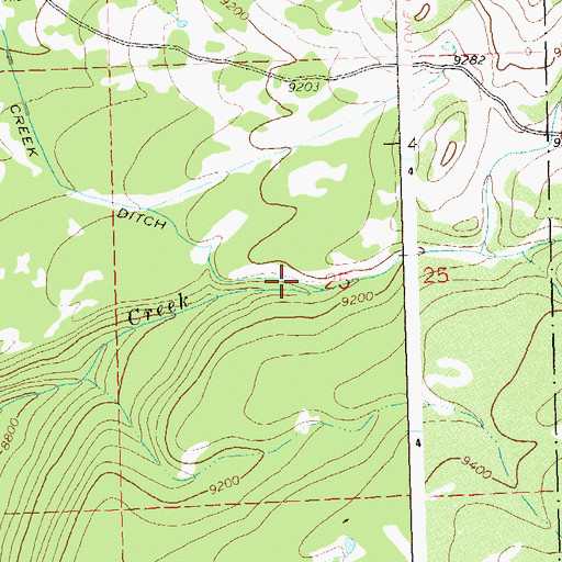 Topographic Map of Little Fish Creek Ditch, CO