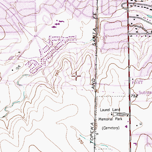 Topographic Map of Woodmont Church of Christ, TX