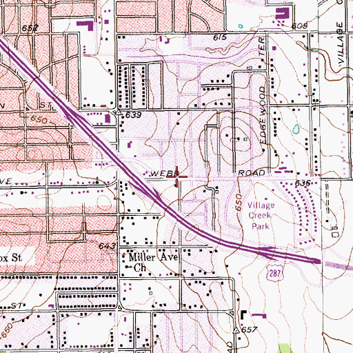 Topographic Map of Bethlehem Church of God and Christ, TX
