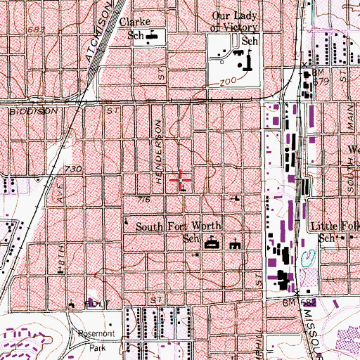 Topographic Map of San Juan Apostle Church, TX