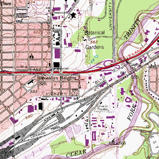 Topographic Map of San Mateo Catholic Church, TX