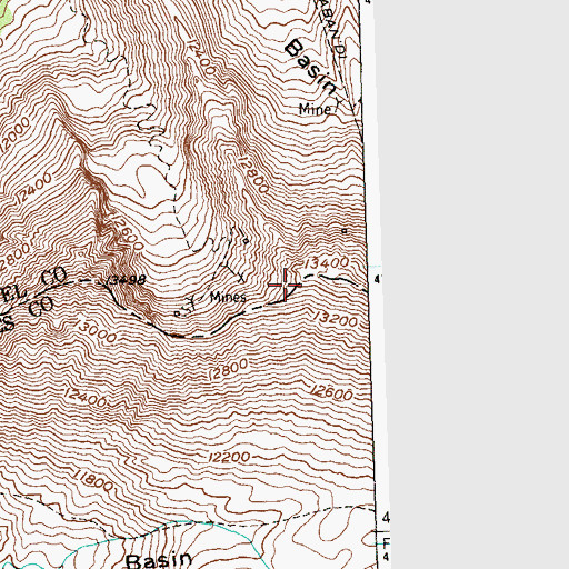 Topographic Map of San Miguel Mountains, CO