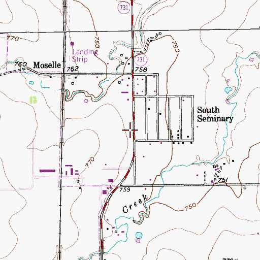 Topographic Map of Southwest Baptist Church, TX