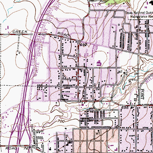 Topographic Map of Terrace Acres Baptist Church, TX